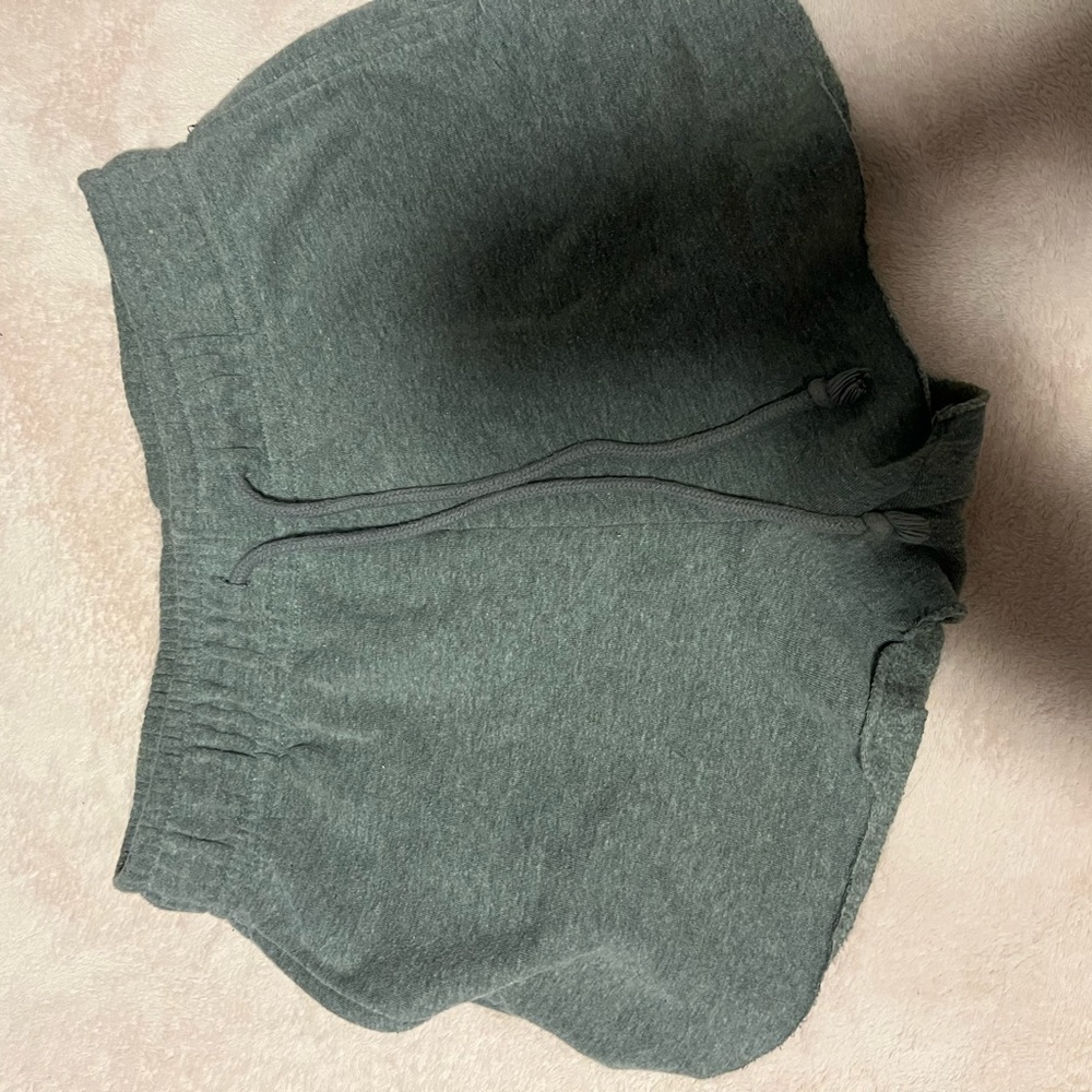 Cozy Green Drawstring Shorts